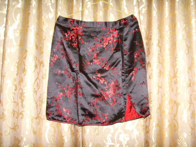 Chinese style silk skirt
